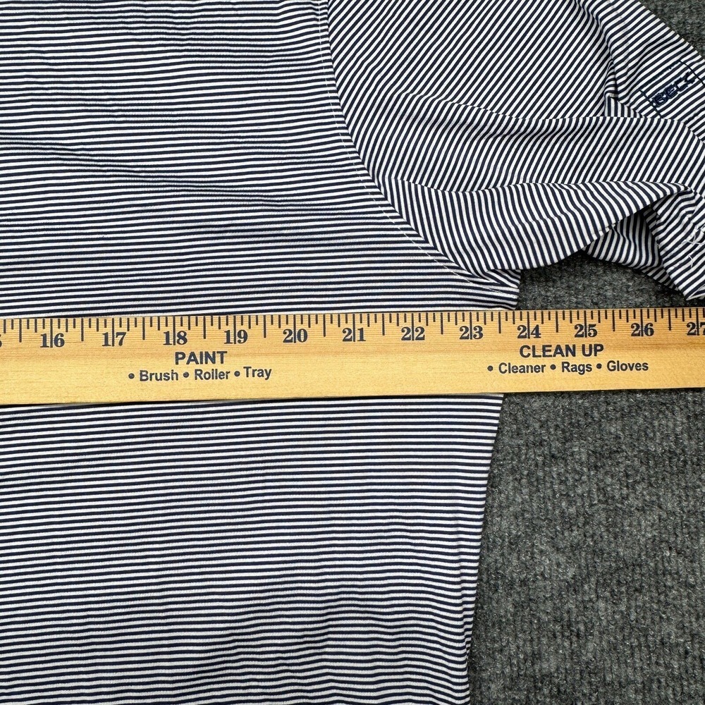 Holderness & Bourne Shirt Men's Large Tailored Fit Golf Polo Blue/White Striped - Picture 5 of 10